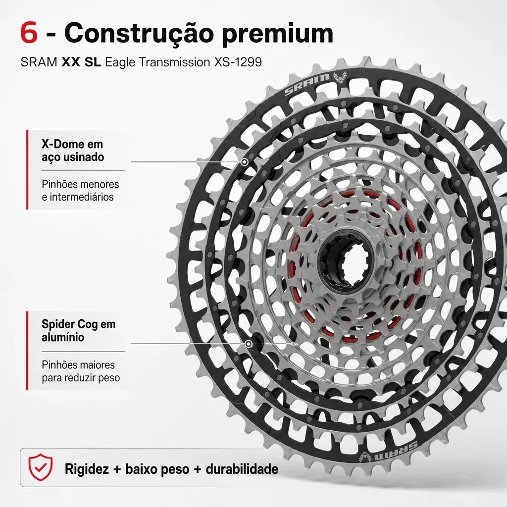 CASSETE SRAM XS-1299 XX SL T-TYPE EAGLE 10-52 12V XD