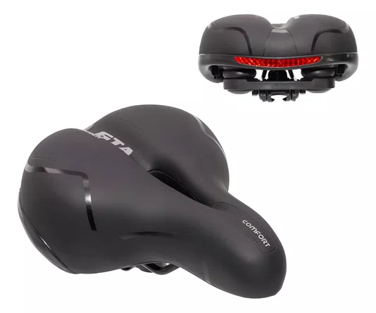 BANCO BIKE SELIM BICICLETA GTA COMFORT GEL TECH REFLETOR