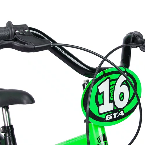 BICICLETA INFANTIL ARO 16 GTA GREEN LIZARD COM RODINHA