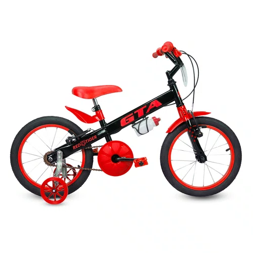 BICICLETA INFANTIL ARO 16 GTA RED TIGER COM RODINHA