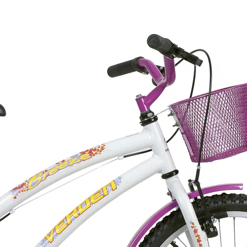 BICICLETA INFANTIL VERDEN BREEZE BRANCO E ROSA ARO 20