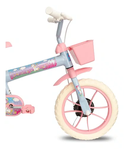 BICICLETA INFANTIL VERDEN PATY ARO 12 AZUL BEBÊ E ROSA