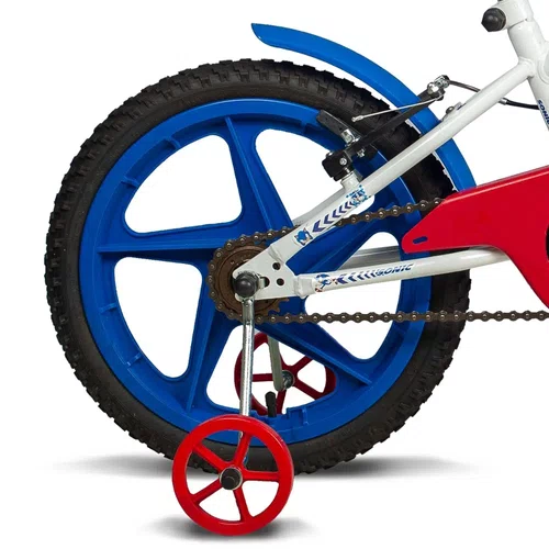BICICLETA INFANTIL VERDEN SONIC BRANCO E AZUL  ARO 16