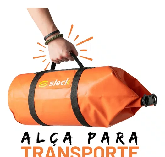BOLSA IMPERMEAVEL SLECK 15L BIKE MOTO LARANJA