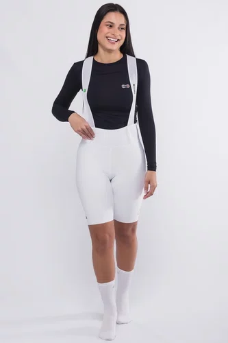 BRETELLE CICLISMO FEMININO MARCIO MAY MOOVE UP BRANCO