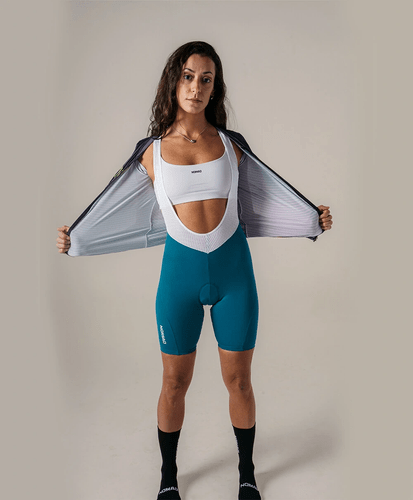 BRETELLE CICLISMO FEMININO NOMAD CORE PRETOLEO