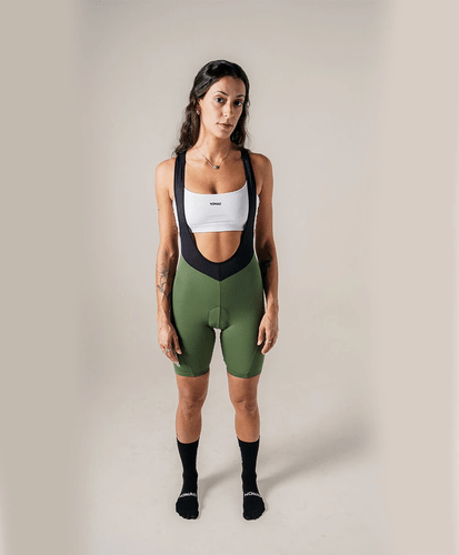 BRETELLE CICLISMO FEMININO NOMAD CORE VERDE
