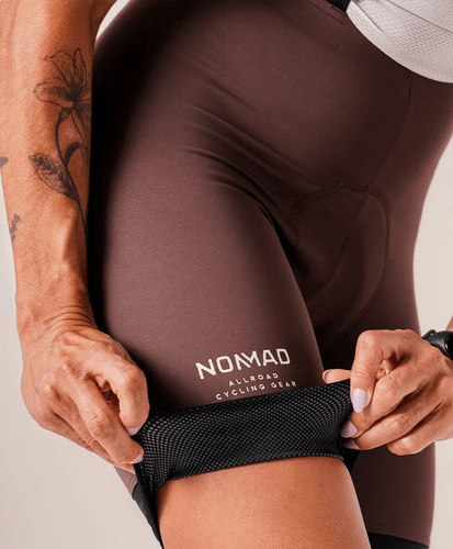 BRETELLE CICLISMO FEMININO NOMAD RACING APEX MARROM