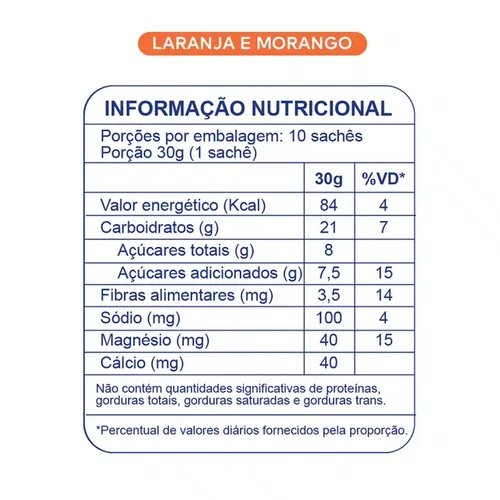 BT-400 NITRATO GEL SACHE SEM CAFEÍNA 30G LARANJA E MORANGO
