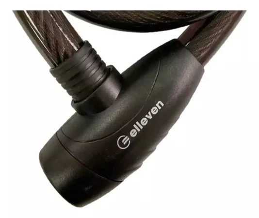 CADEADO AÇO 120CM X 25MM COM CHAVE BICICLETA E MOTO ELLEVEN