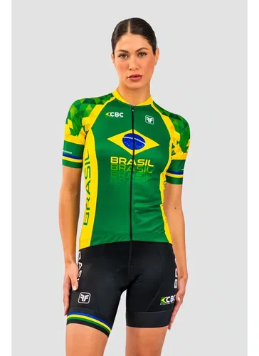 CAMISA CICLISMO FEMININA AERO BRASIL EXCLUSIVA COPA MUNDO