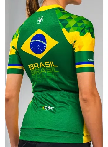 CAMISA CICLISMO FEMININA AERO BRASIL EXCLUSIVA COPA MUNDO