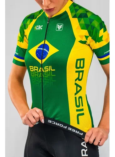 CAMISA CICLISMO FEMININA AERO BRASIL EXCLUSIVA COPA MUNDO