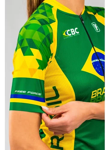 CAMISA CICLISMO FEMININA AERO BRASIL EXCLUSIVA COPA MUNDO