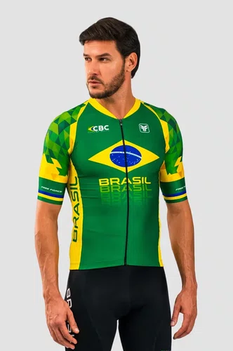 CAMISA CICLISMO MASCULINA AERO BRASIL EXCLUSIVA COPA MUNDO