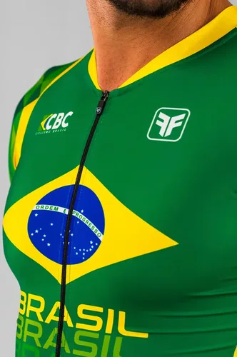 CAMISA CICLISMO MASCULINA AERO BRASIL EXCLUSIVA COPA MUNDO