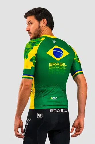 CAMISA CICLISMO MASCULINA AERO BRASIL EXCLUSIVA COPA MUNDO