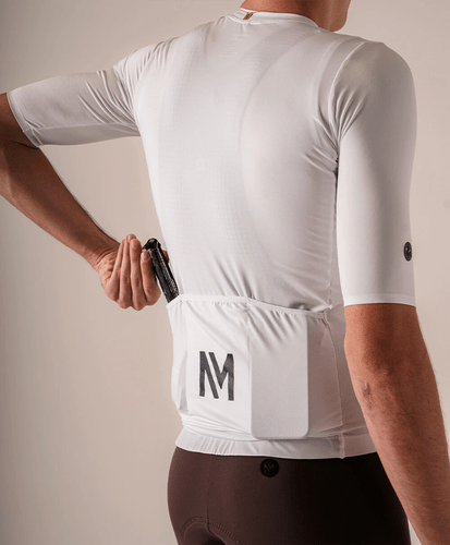 CAMISA DE CICLISMO NOMAD RACING APEX BRANCO MASCULINA