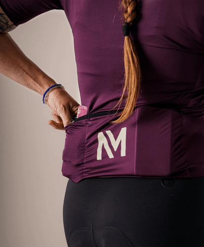 CAMISA DE CICLISMO NOMAD RACING APEX ROXO FEMININO