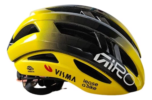 CAPACETE CICLISMO GIRO ARIES SPHERICAL TEAM VISMA AMARELO E 