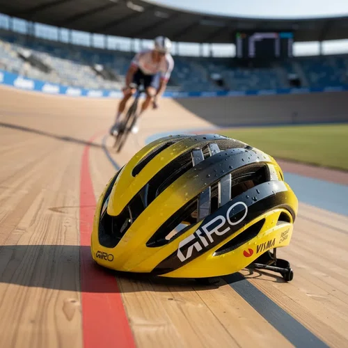 CAPACETE CICLISMO GIRO ARIES SPHERICAL TEAM VISMA AMARELO E 