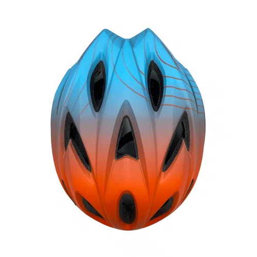 CAPACETE DE CICLISMO RAD7 LARANJA E AZUL COM LED