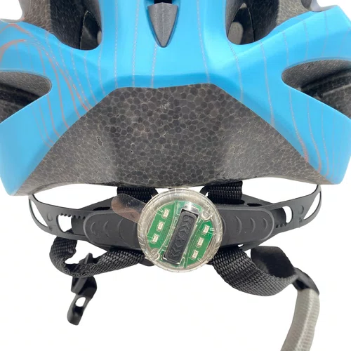 CAPACETE DE CICLISMO RAD7 LARANJA E AZUL COM LED
