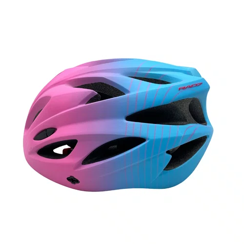 CAPACETE DE CICLISMO RAD7 ROSA E AZUL COM LED