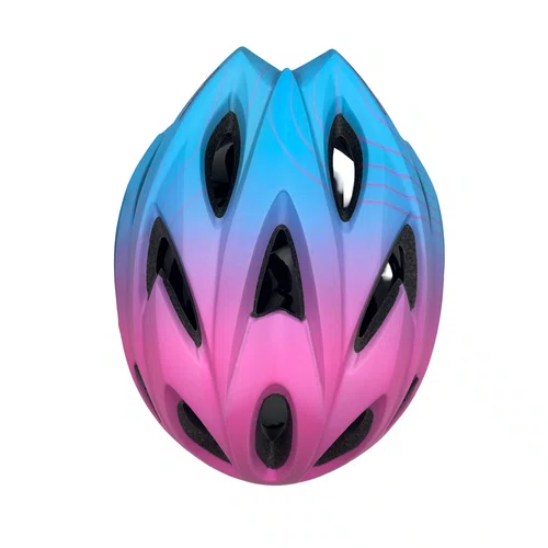 CAPACETE DE CICLISMO RAD7 ROSA E AZUL COM LED