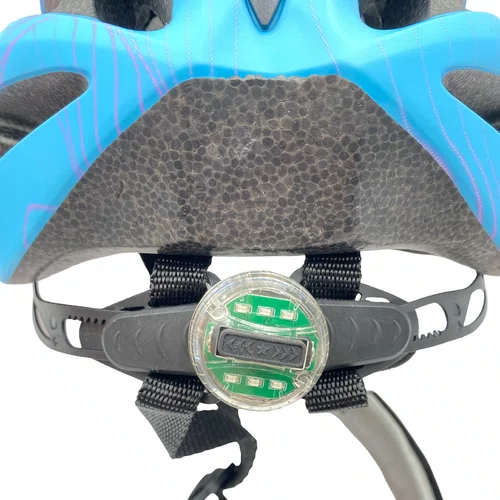 CAPACETE DE CICLISMO RAD7 ROSA E AZUL COM LED