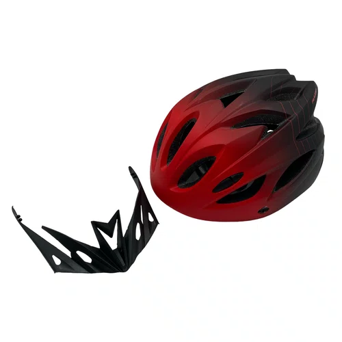 CAPACETE DE CICLISMO RAD7 VERMELHO E PRETO COM LED