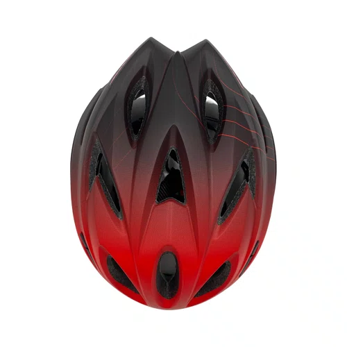 CAPACETE DE CICLISMO RAD7 VERMELHO E PRETO COM LED