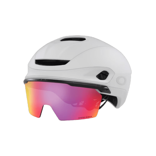 CAPACETE OAKLEY ARO7 ROAD MIPS BRANCO FOSCO LENTE PRIZM