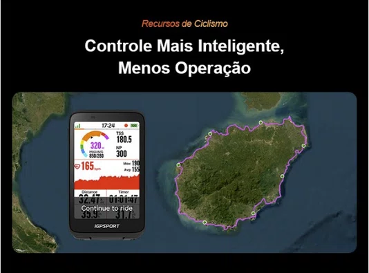 CICLOCOMPUTADOR COM GPS IGPSPORT BINAVI TOUCH SCREEN