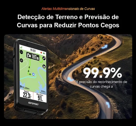 CICLOCOMPUTADOR COM GPS IGPSPORT BINAVI TOUCH SCREEN