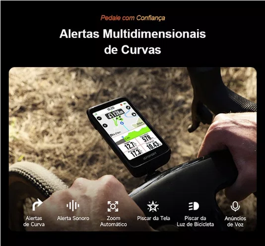 CICLOCOMPUTADOR COM GPS IGPSPORT BINAVI TOUCH SCREEN