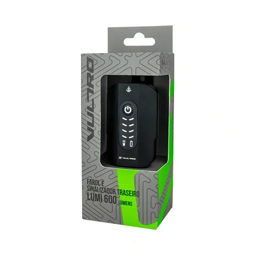 FAROL BIKE VULTRO LUMI 600 LÚMENS COM LUZ TRASEIRA