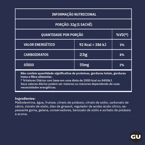 GEL ENERGÉTICO GU AÇAÍ COM BANANA SACHÊ 32G