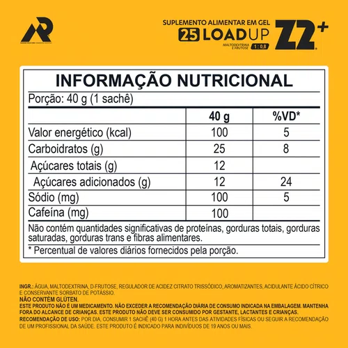 GEL ENERGÉTICO Z2 ORIGINAL MPR LOADUP SACHÊ 40G