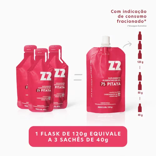 GEL ENERGÉTICO Z2 PITAYA FLASK 120G 75G CARBOIDRATOS