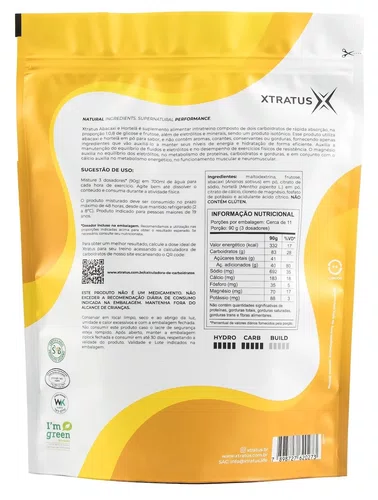 INTRATREINO EM PÓ XTRATUS ABACAXI E HORTELÃ 1KG