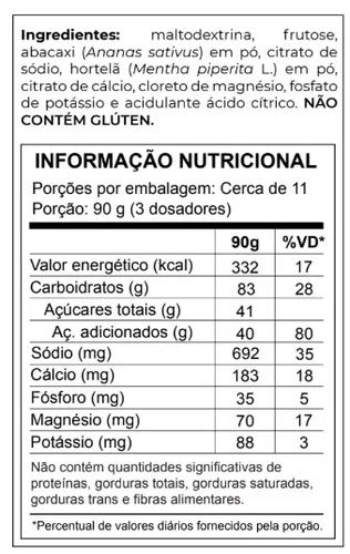 INTRATREINO EM PÓ XTRATUS ABACAXI E HORTELÃ 1KG