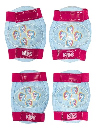 KIT CAPACETE PROTEÇÃO INFANTIL ABSOLUTE UNICÓRNIO