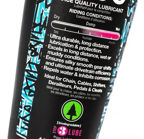 LUBRIFICANTE CORRENTE BIKE MUC-OFF WET LUBE ÓLEO 120ML
