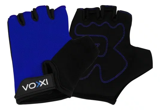 LUVA MEIO DEDO VOXXI COM POLEGAR ACOLCHOADO AZUL