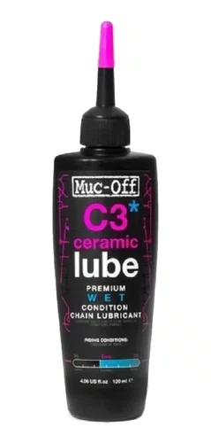 ÓLEO LUBRIFICANTE BIKE WET CERAMIC LUBE ÚMIDO MUC-OFF 120ML