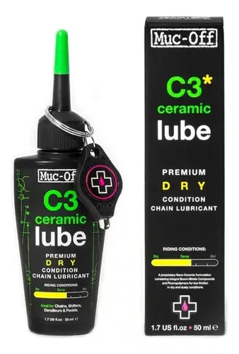 ÓLEO LUBRIFICANTE MUC-OFF C3 DRY SECO 50ML PARA BICICLETA