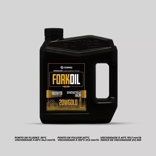 ÓLEO SUSPENSÃO BIKE FORKOIL SYNTHETIC 20W GOLD SOLIFES 1L
