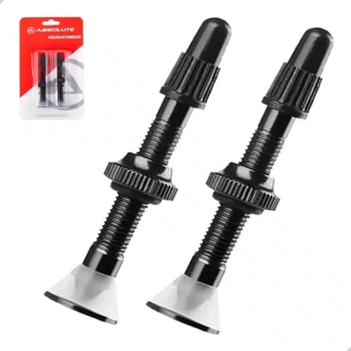 PAR VÁLVULAS BICOS TUBELESS ABSOLUTE PRESTA ALUMÍNIO 48MM