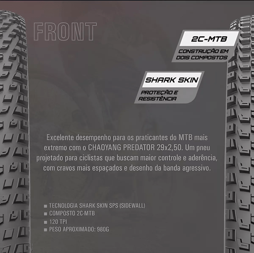 PNEU CHAOYANG 29X2,50 ENDURO PREDATOR AMF 120TPI 2C-AM TR